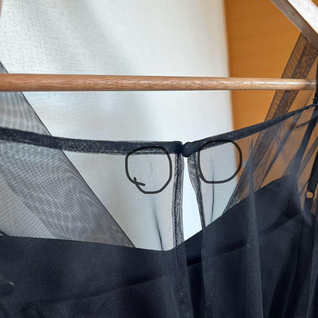 【美品】LLサイズ　デザインチュールボレロ＋ロング丈ワンピースドレス