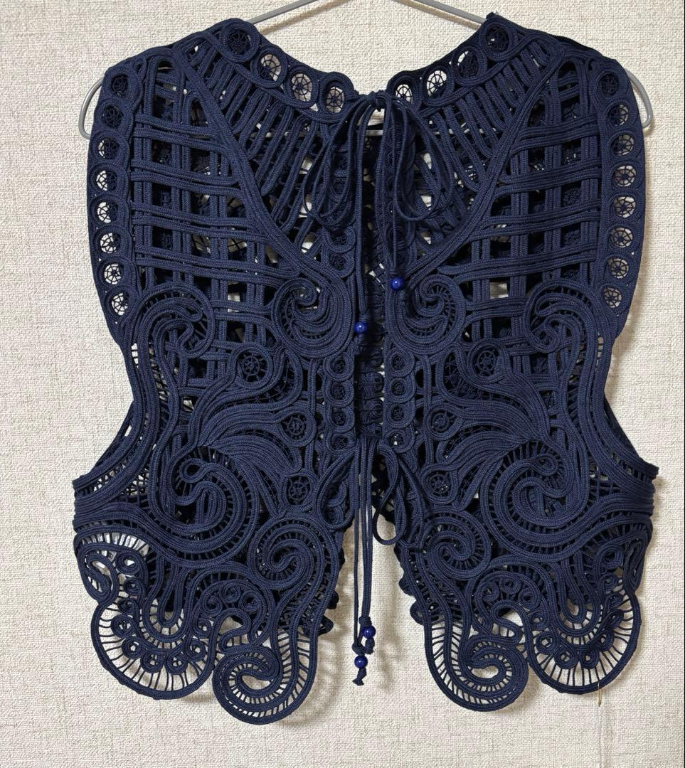 1/15まで mame Cord Embroidery Vest コード刺繍