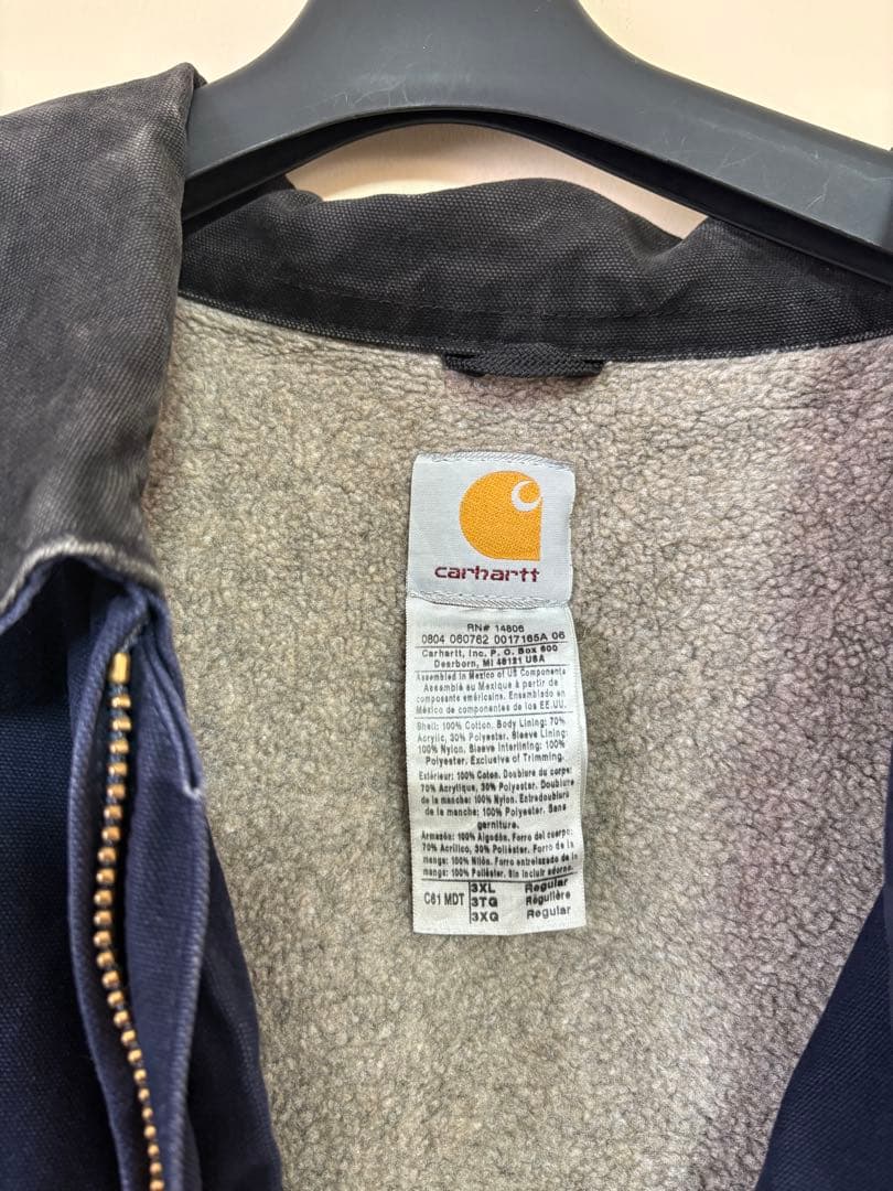 USA製美品Carhartt Traditional coat NAVY 3XL