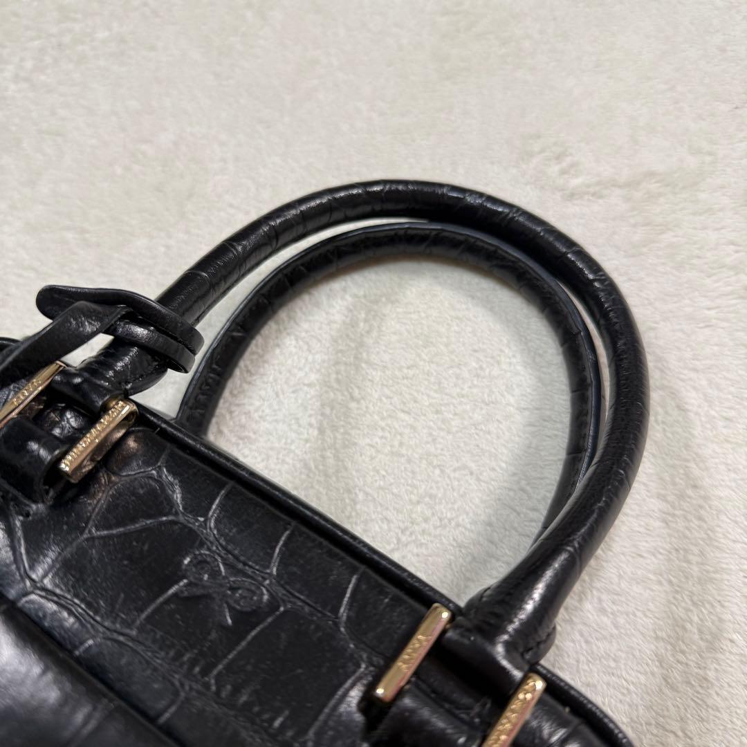 アニヤハインドマーチ ミニ カーカー クロコ 2way ショルダーバッグ