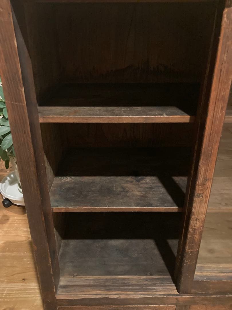 昭和レトロ　サイドボード　食器棚、戸棚、収納棚　本棚