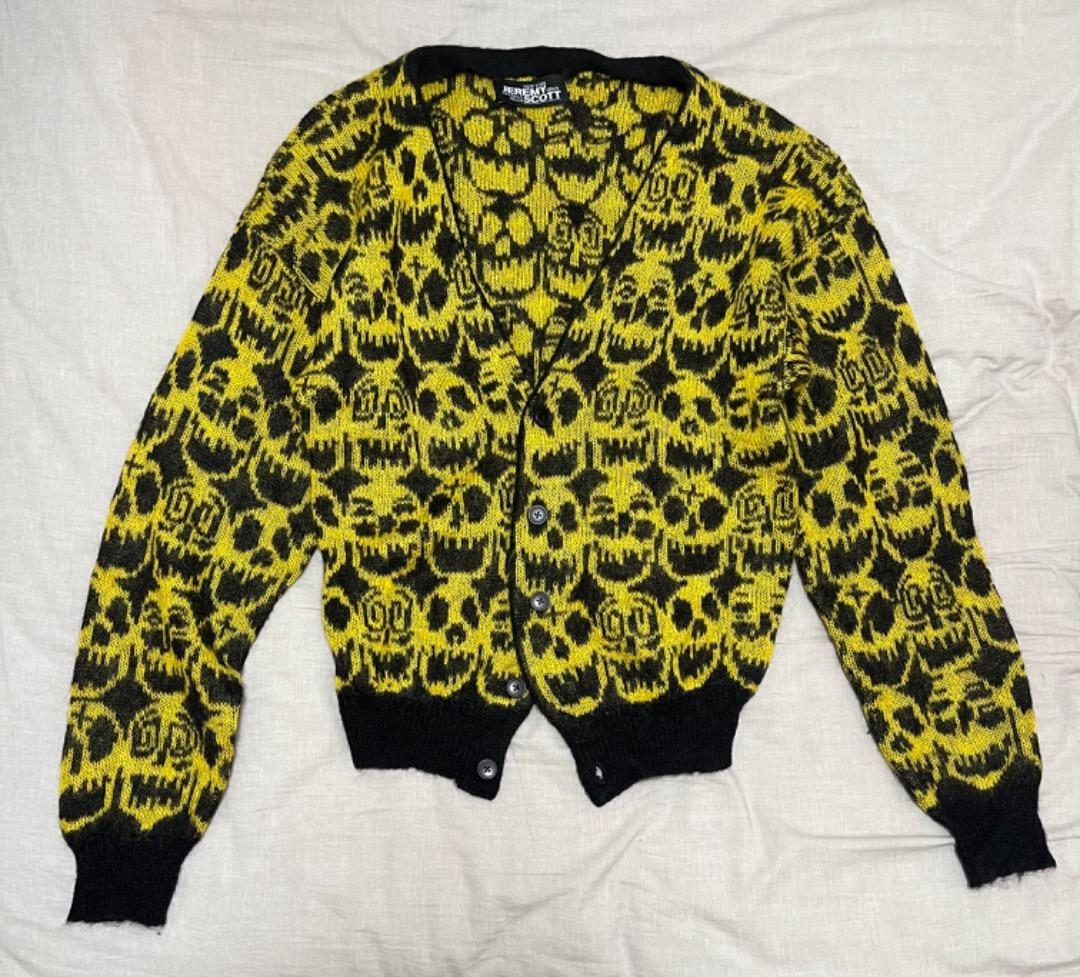 JEREMY SCOTT ジェレミースコット ドクロ柄 ノーカラージャケット