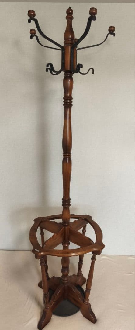 *ひまわり*【希少・美品】カリモク家具 ハンガーラック 傘立て付き