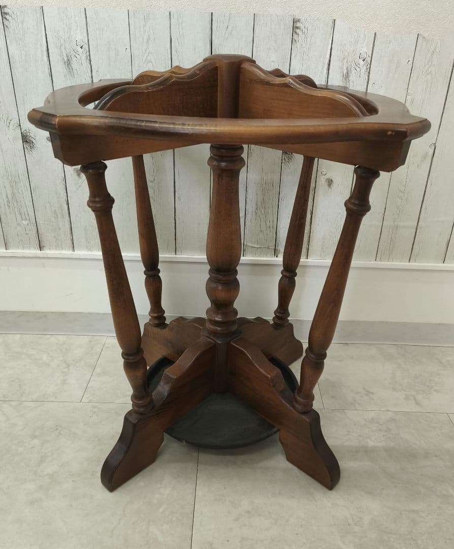 *ひまわり*【希少・美品】カリモク家具 ハンガーラック 傘立て付き