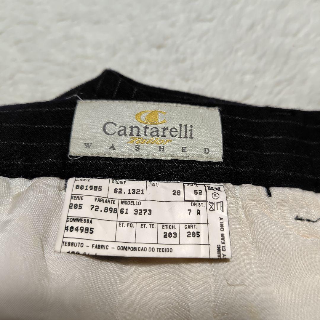 CANTARELLI カンタレリ スーツ セットアップ　52 黒 ストライプ