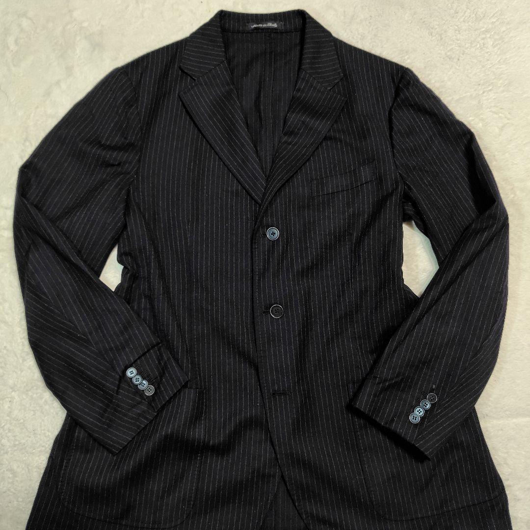 CANTARELLI カンタレリ スーツ セットアップ　52 黒 ストライプ