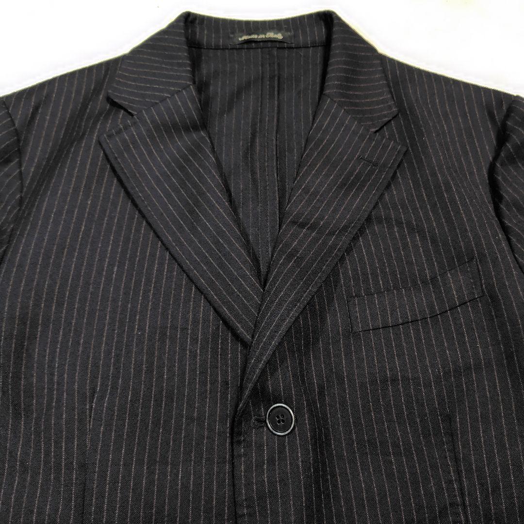 CANTARELLI カンタレリ スーツ セットアップ　52 黒 ストライプ