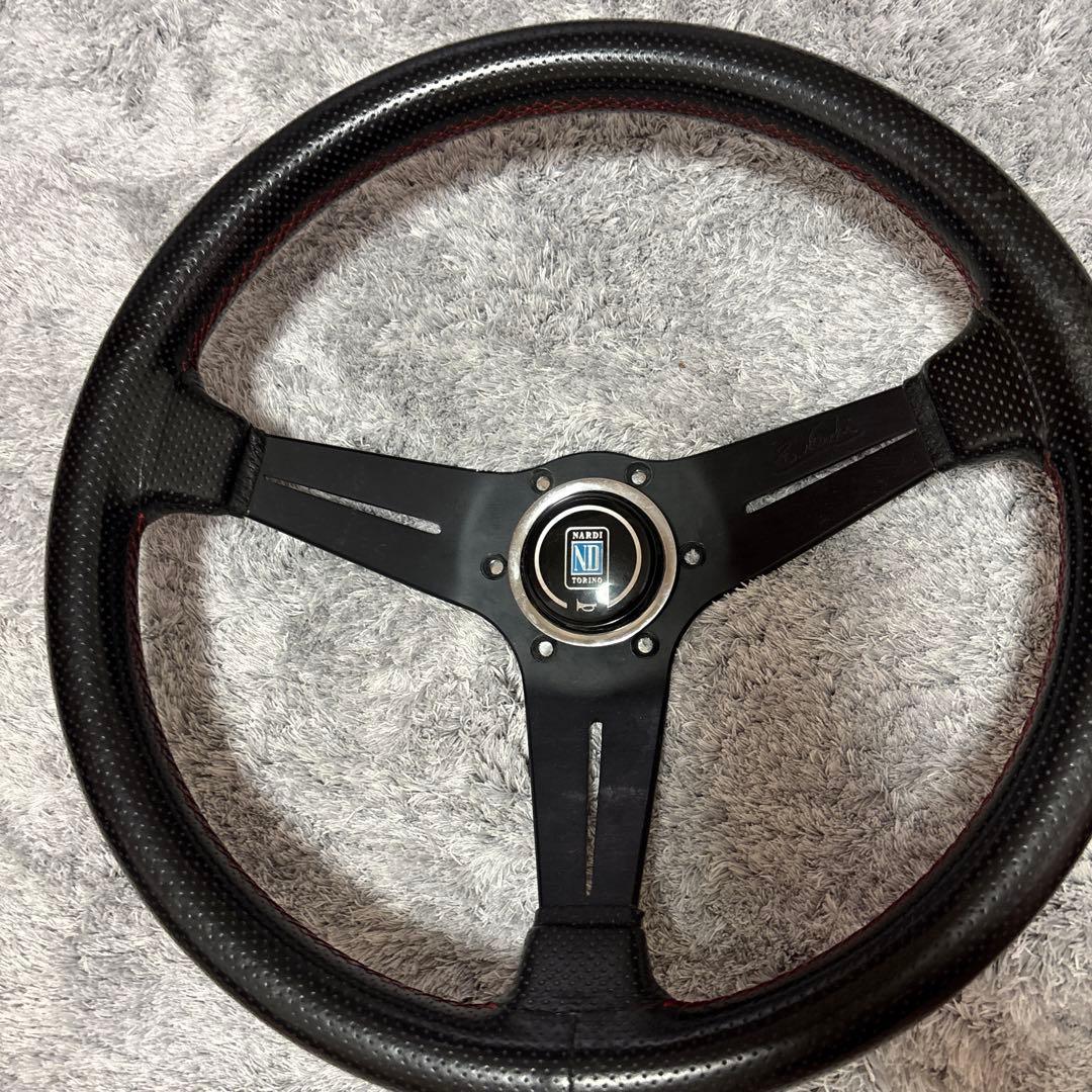 NARDIステアリング スポーツ タイプラリー レザー ディープコーン 35φ