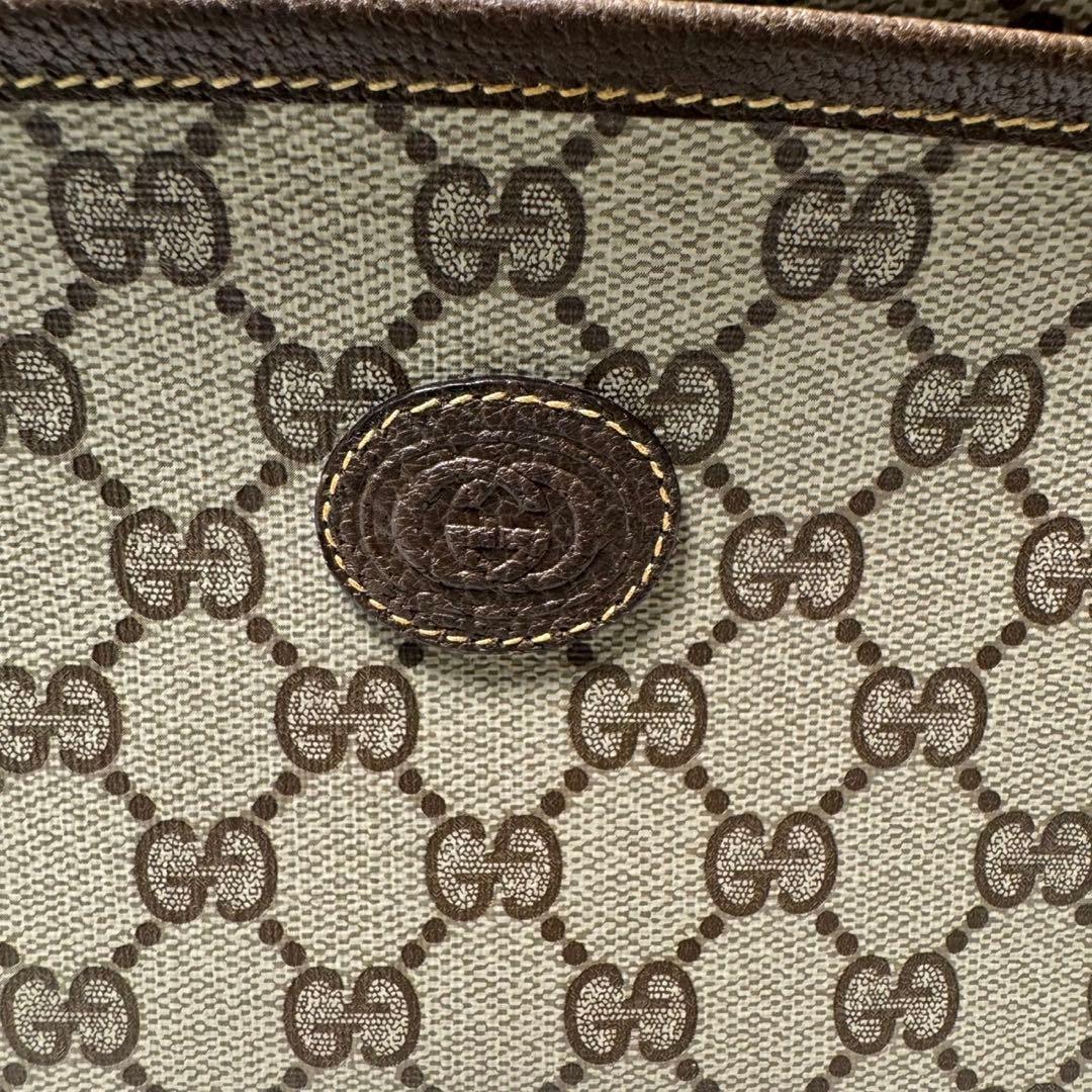 美品　オールドグッチ　GUCCI クラッチバッグ　PVCレザー　GGスプリーム
