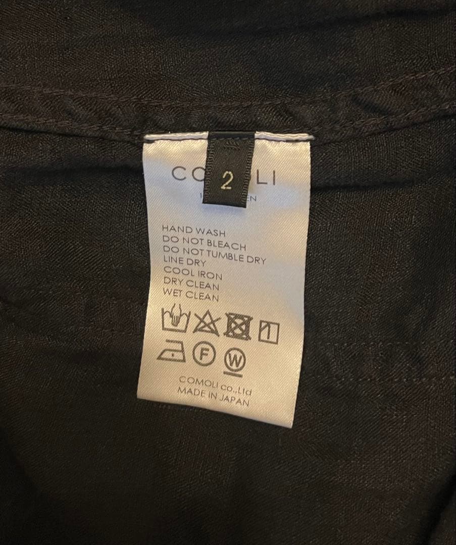 定価57200円 COMOLI リネンWクロス ドローストリングパンツシルク製品