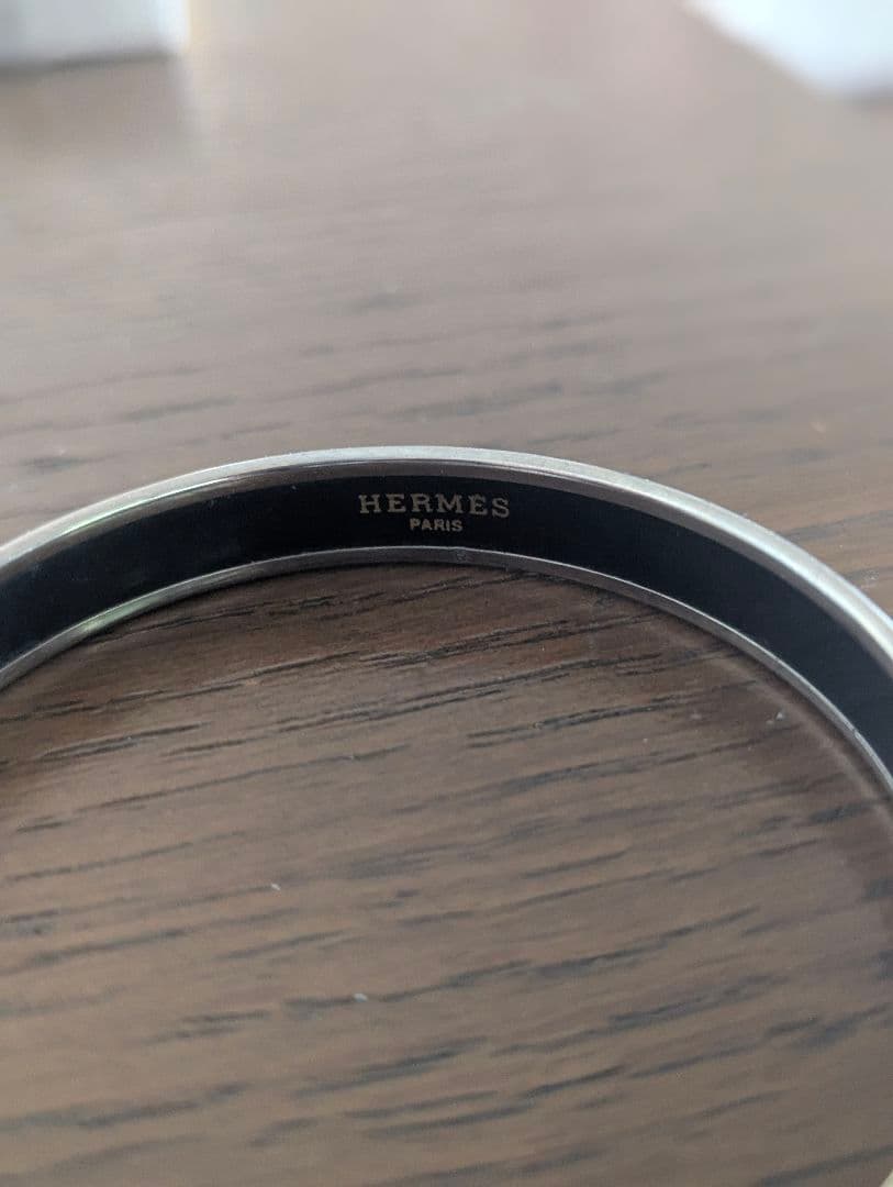 HERMES ホワイトグリーン バングル