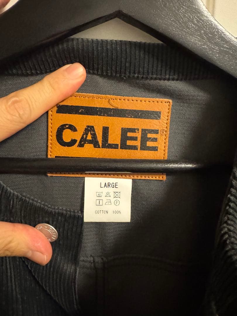 CALEE】1ST TYPE NO COLLAR CORDUROY JACKET