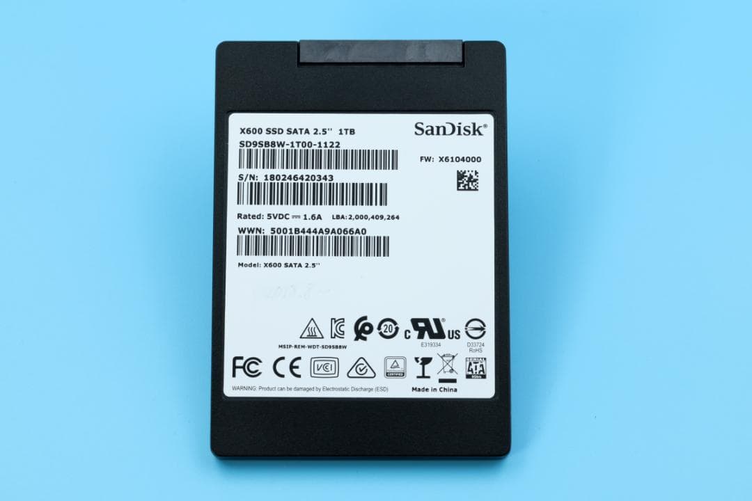 SanDisk X600 SSD 1TB SATA 2.5インチ