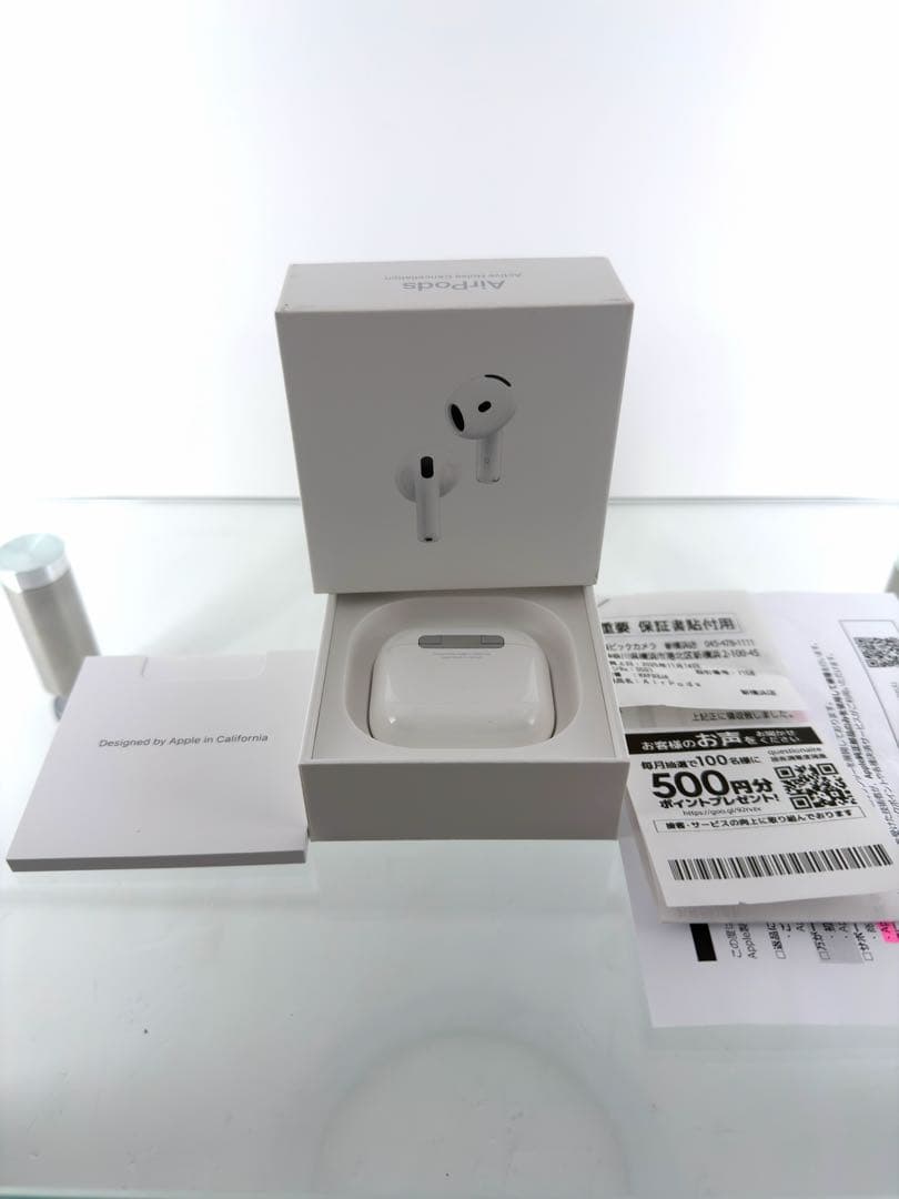 AirPods 4 ANC HXP93JA 本体 ホワイト 充電ケース付き 中古