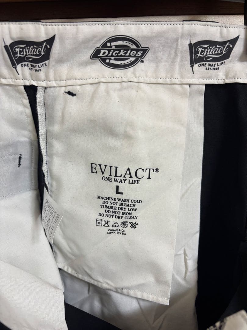 Dickies × Evilact 隠しポケット ダブルニーパンツ