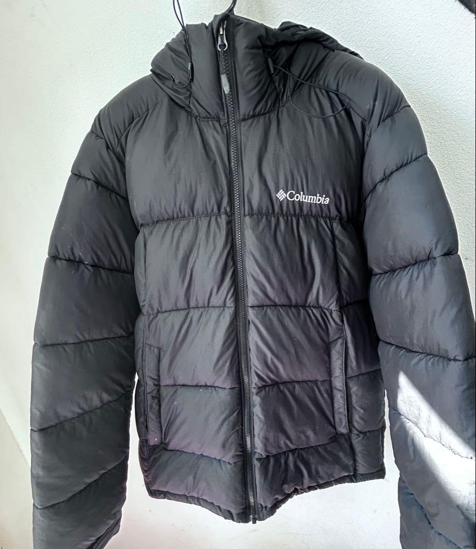Columbia フード付きダウンジャケット Lサイズ ブラック