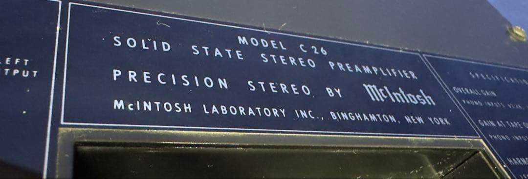McIntosh C 26 マッキントッシュ　プリアンプ