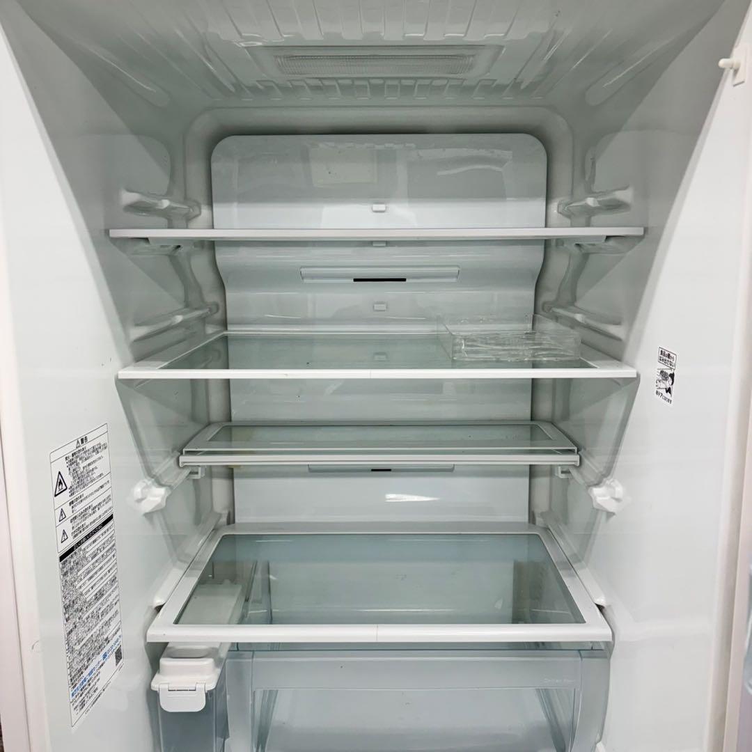 374 冷蔵庫　大型　右開き　ガラストップ　保証込　大人気　400L強　美品