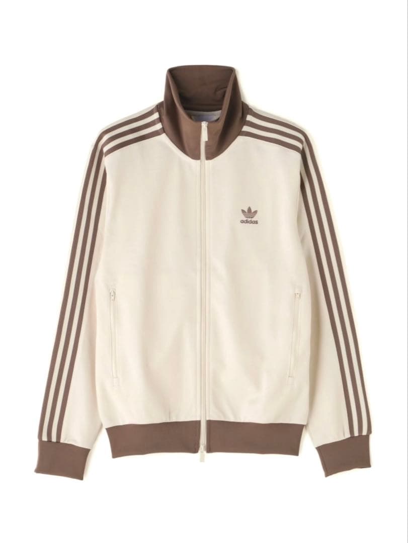 adidas アディダス 刺繍 トラックジャケット ジャージ ブラウンベージュ6