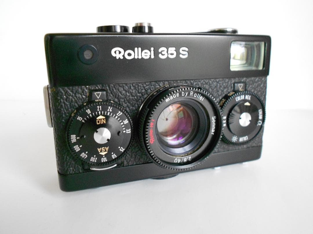 d*7様 美品　ローライ35S　フラッシュ121BC　革ケース付　ブラック　希少