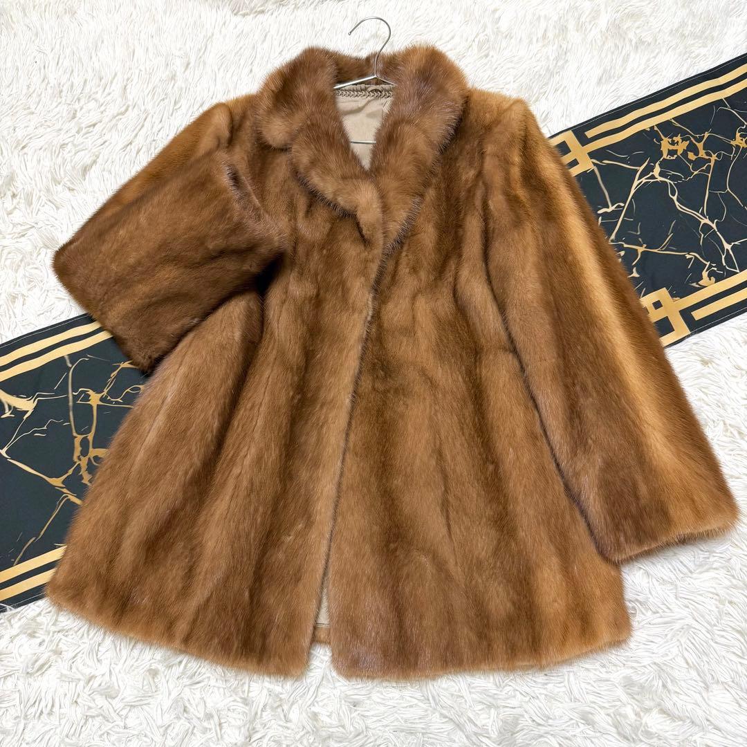 SAGAMINK デミバフミンク コート ブラウン L相当 サガミンク 銀サガ