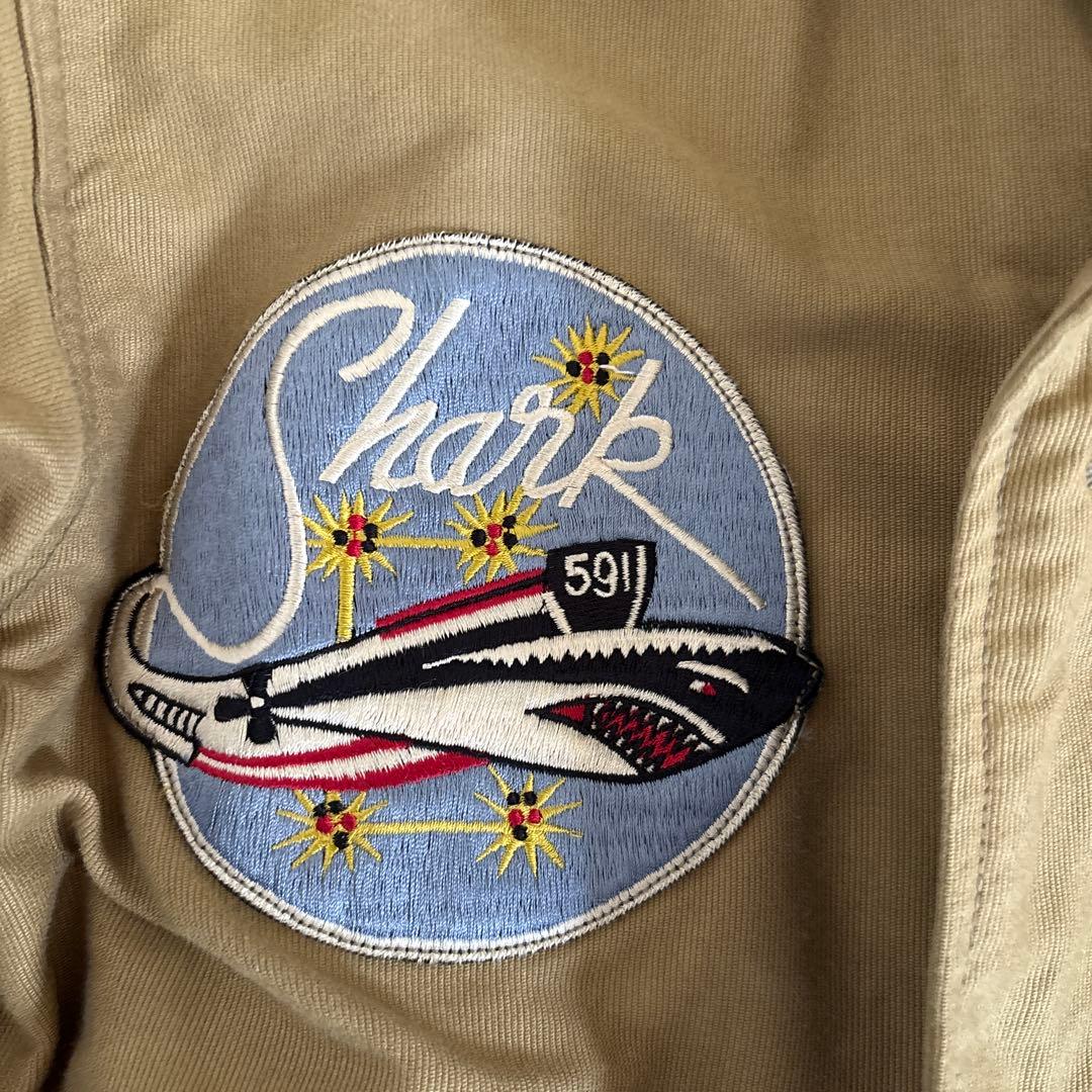 バズリクソンN-1デッキジャケットUSN カーキShark 591