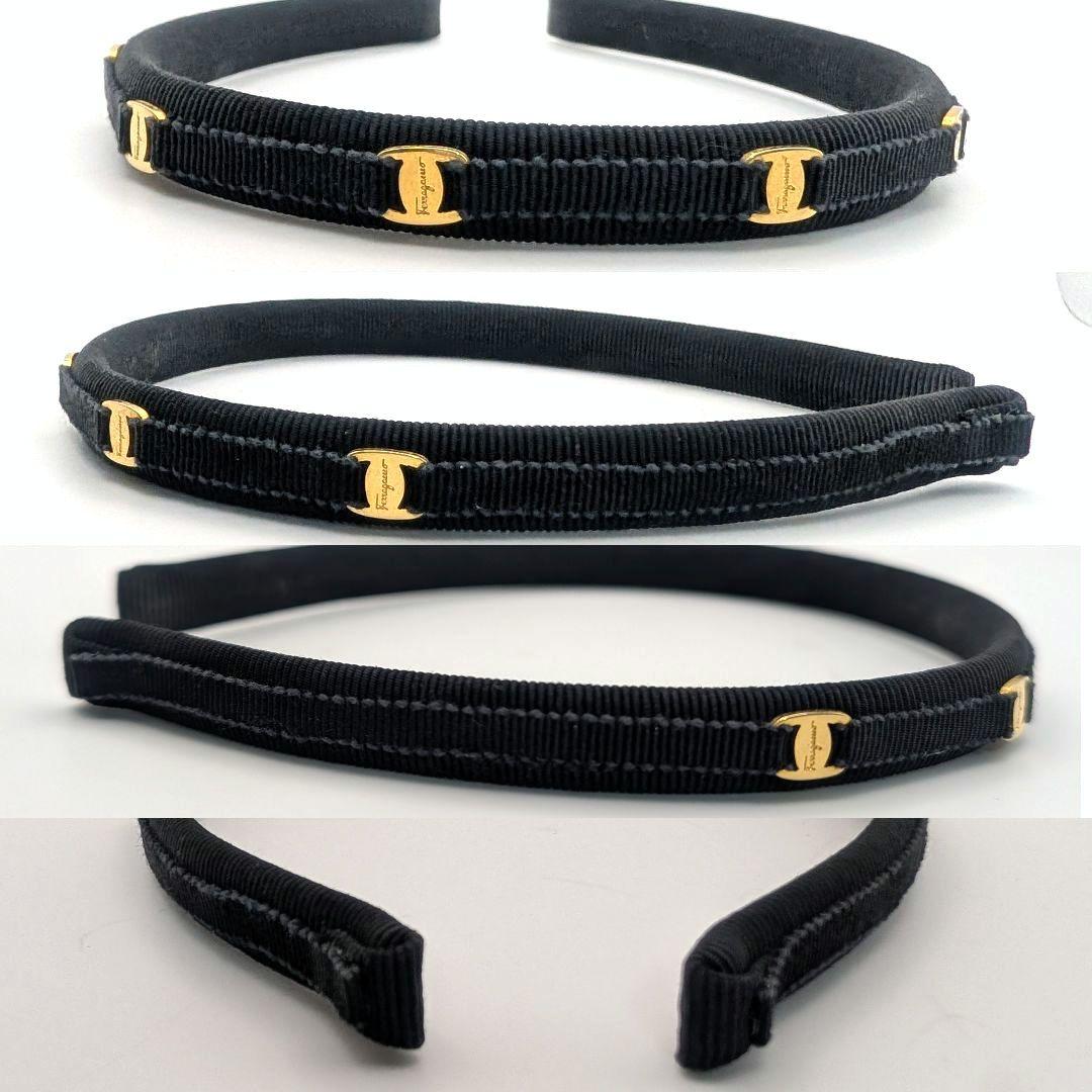 フェラガモ カチューシャ ヴァラ ガンチーニ 黒 グレー セット