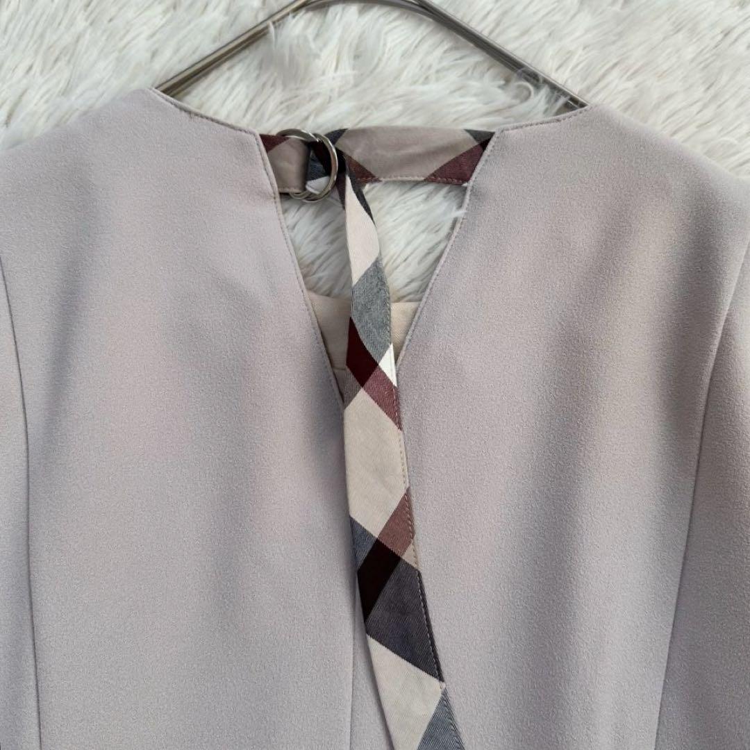 クリストブリッジ ロングワンピース チェック ゆったり シワになりにくい M