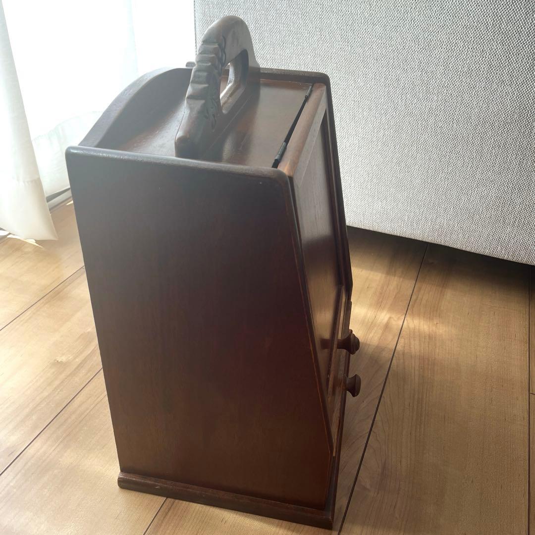 レア品　昭和レトロ　D&A YOSHIKAWA 木製 ミニドレッサー小物入れ葡萄