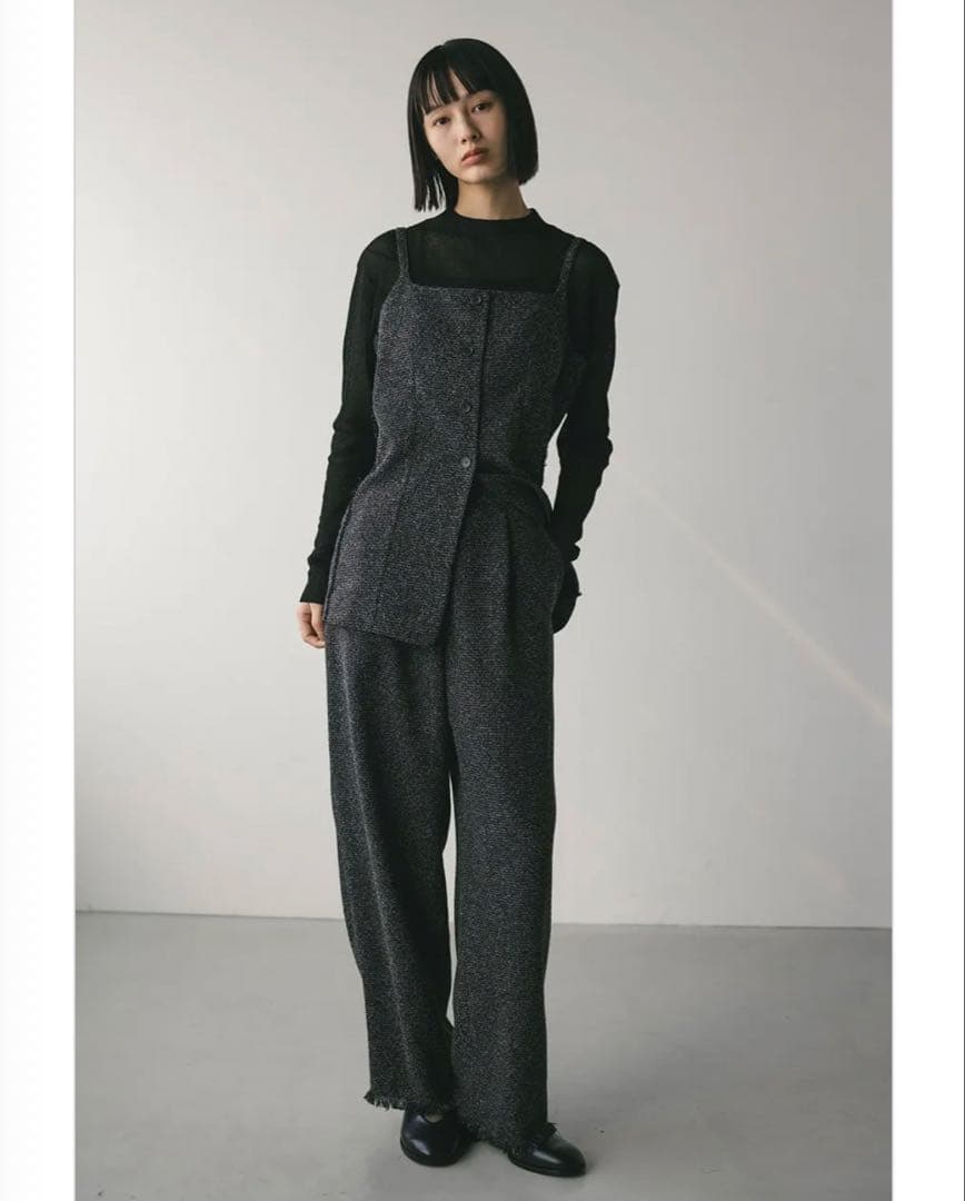 STYLEMIXER フリンジツイードベスト&パンツ