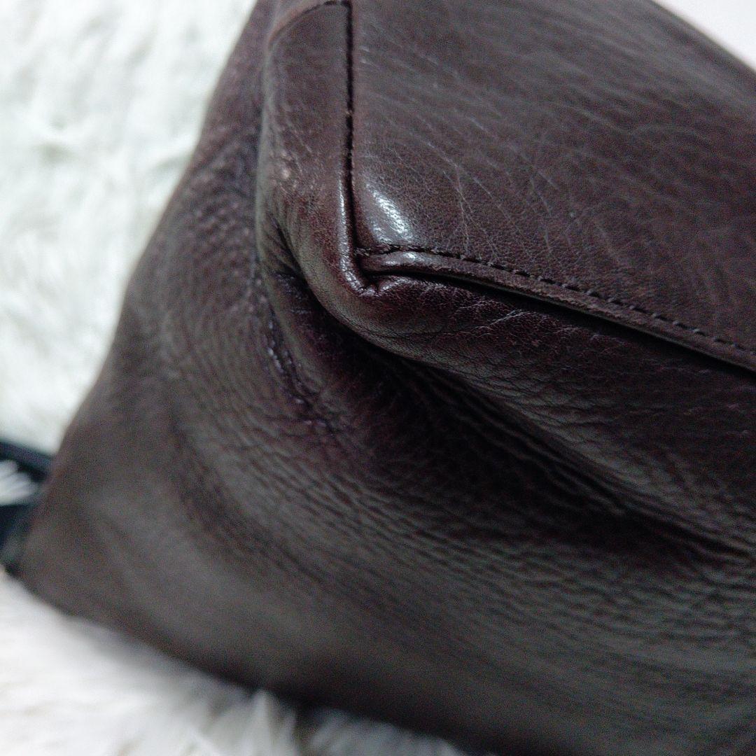 美品 ✨️ マーガレットハウエル MHL レザーショルダーバッグ ダークブラウン