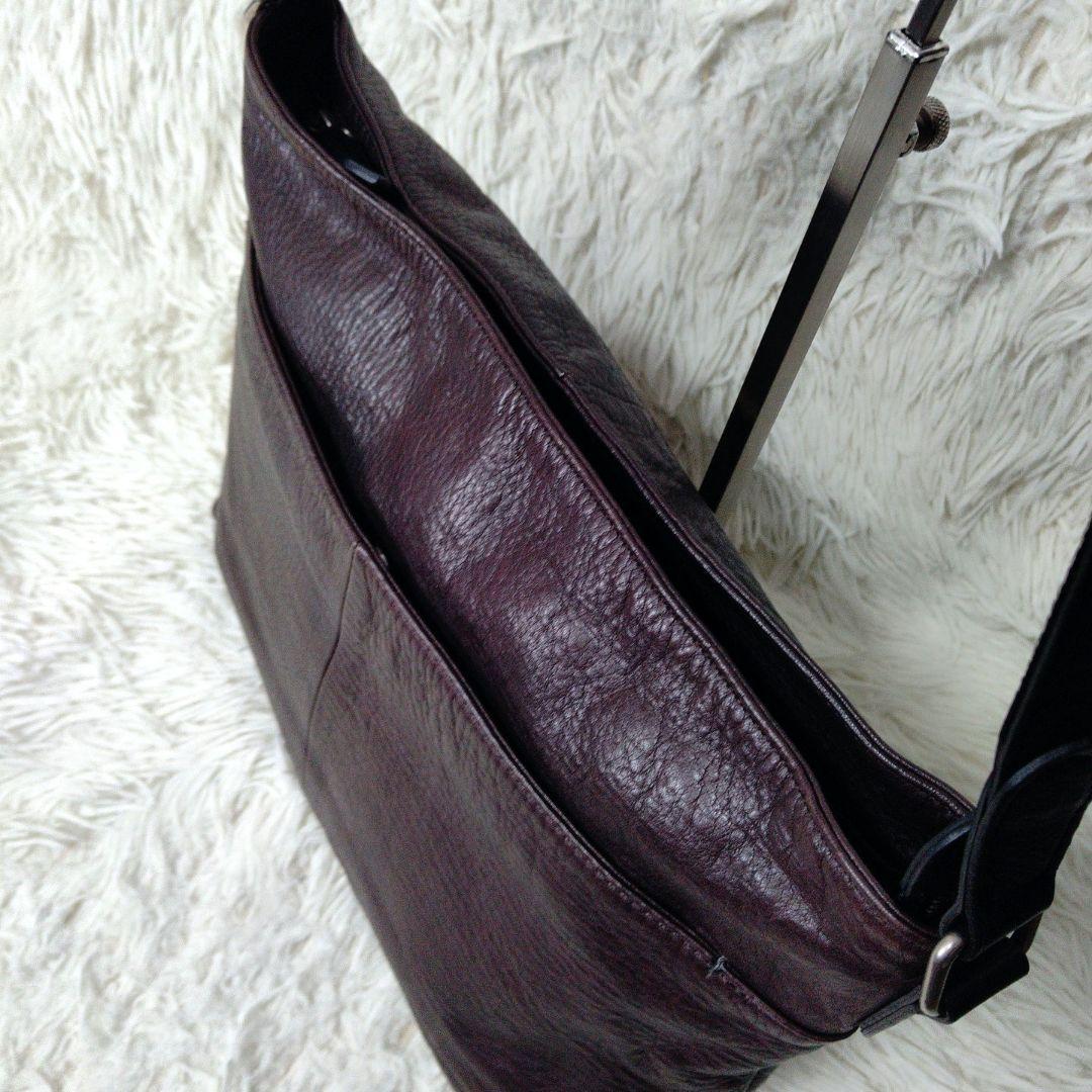 美品 ✨️ マーガレットハウエル MHL レザーショルダーバッグ ダークブラウン