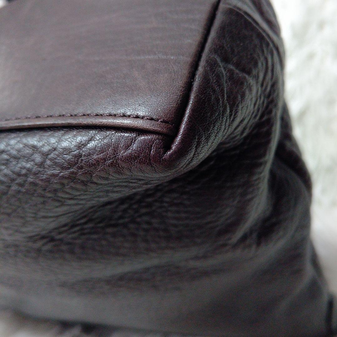 美品 ✨️ マーガレットハウエル MHL レザーショルダーバッグ ダークブラウン