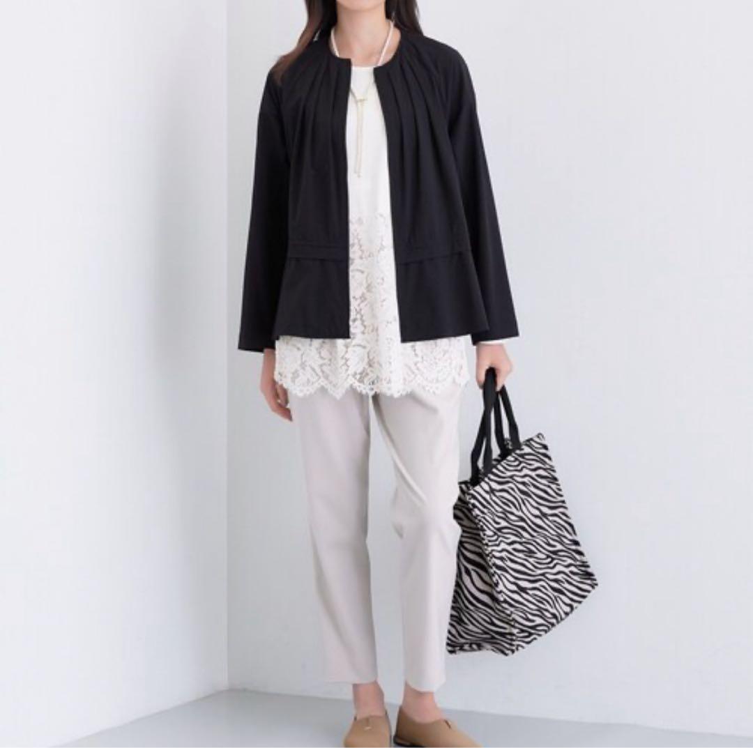 INDIVI【レイヤードにおすすめ】レース切り替えカットソー　13号