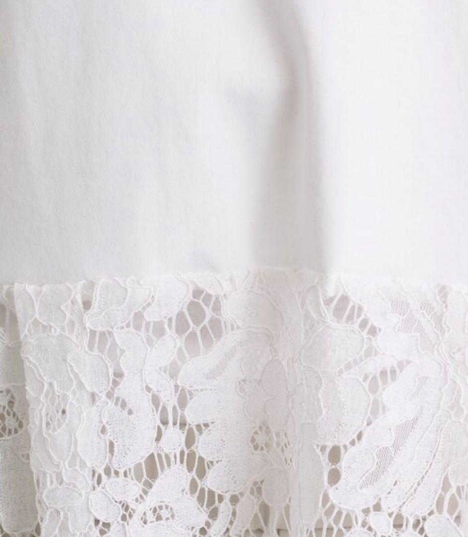 INDIVI【レイヤードにおすすめ】レース切り替えカットソー　13号