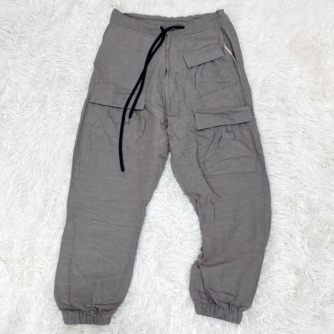 ヴィヴィアンウエストウッドマン サルエルパンツ リネン オーブ 46 グレージュ