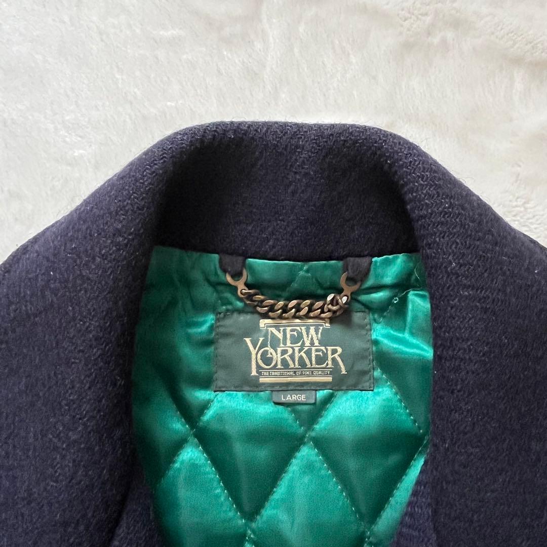 希少L✨ニューヨーカー ピーコート キルティング グリーン碇ヴィンテージ日本製