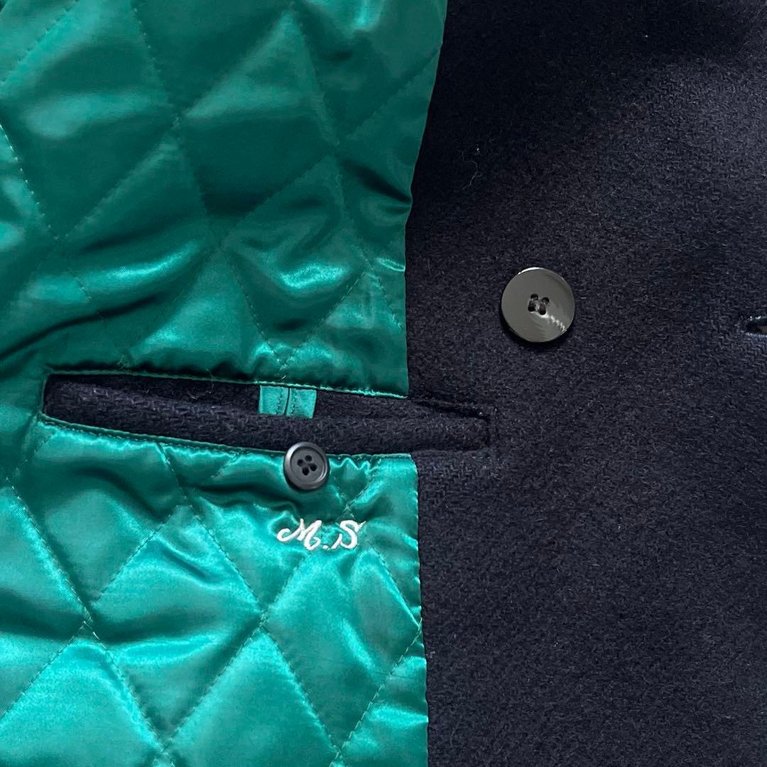 希少L✨ニューヨーカー ピーコート キルティング グリーン碇ヴィンテージ日本製