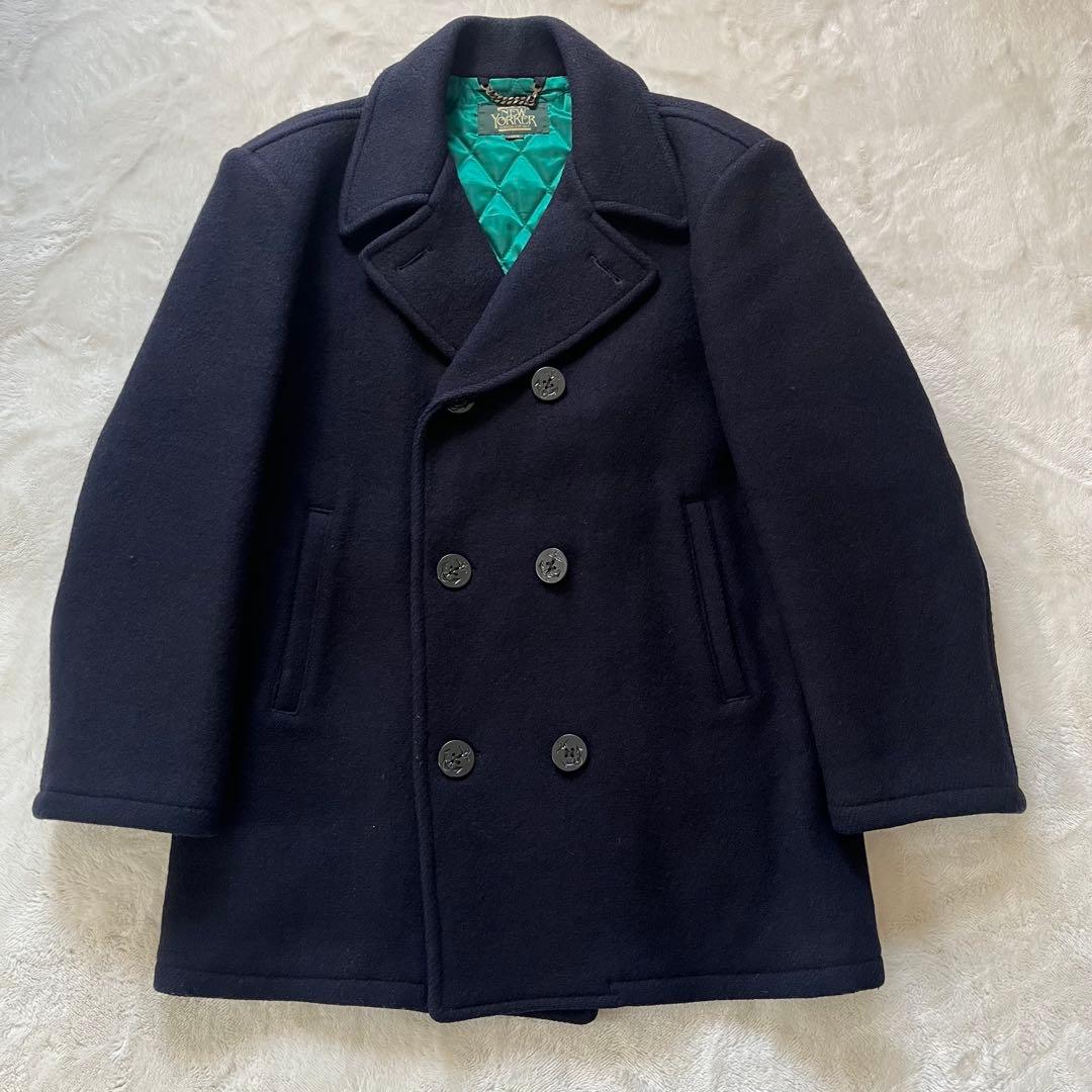 希少L✨ニューヨーカー ピーコート キルティング グリーン碇ヴィンテージ日本製