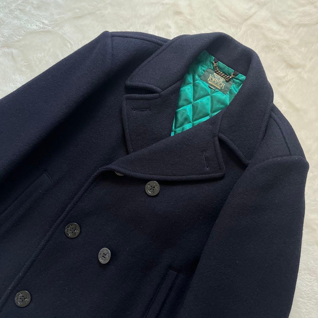 希少L✨ニューヨーカー ピーコート キルティング グリーン碇ヴィンテージ日本製