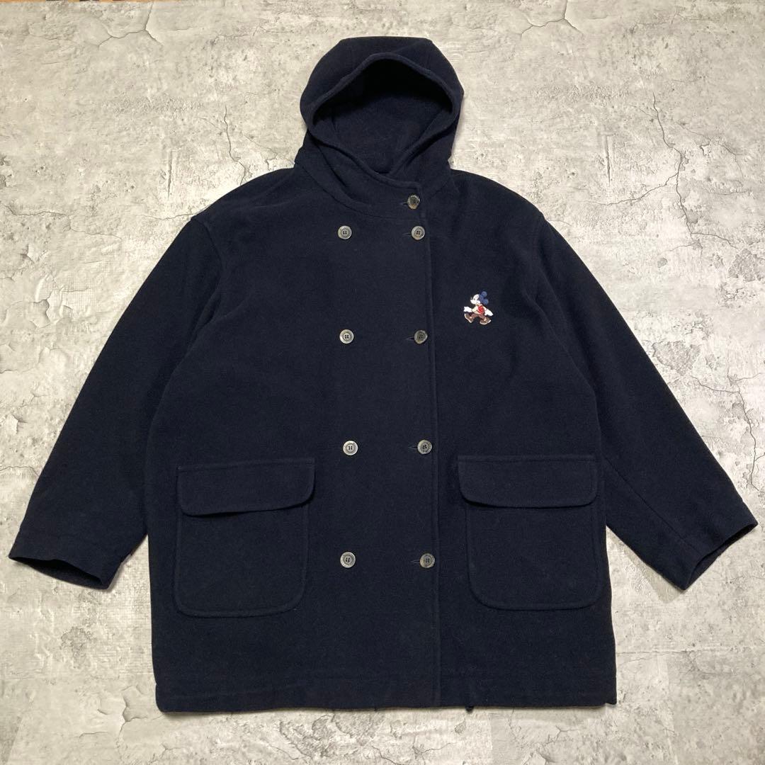 希少 Donaldson 90's DISNEY 刺繍入りウールカシミヤコート