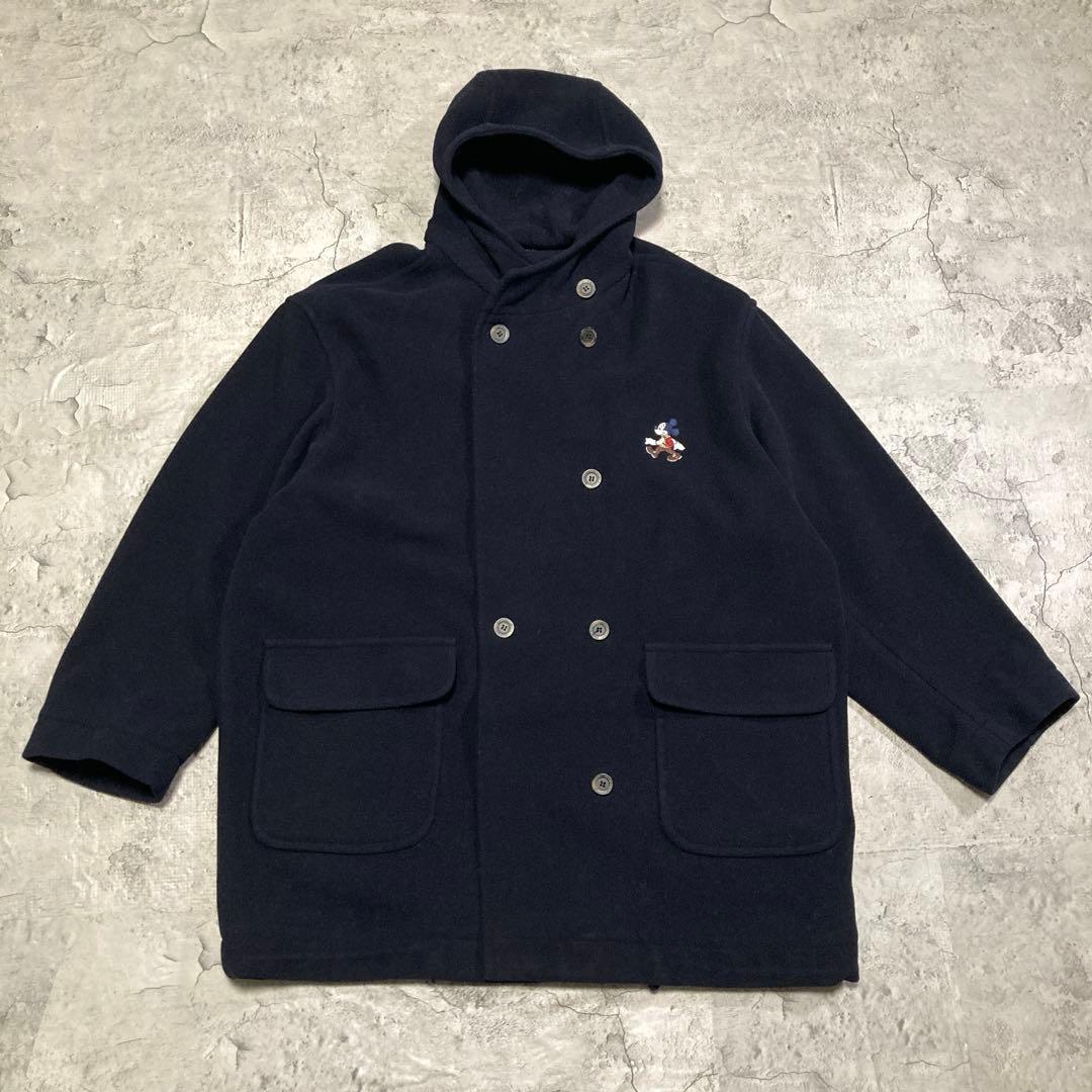 希少 Donaldson 90's DISNEY 刺繍入りウールカシミヤコート