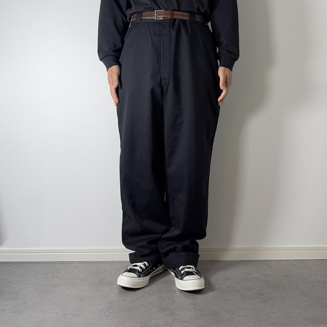 90sUSA製 Dickies 874 ワークパンツ タロンジップ ブラック古着
