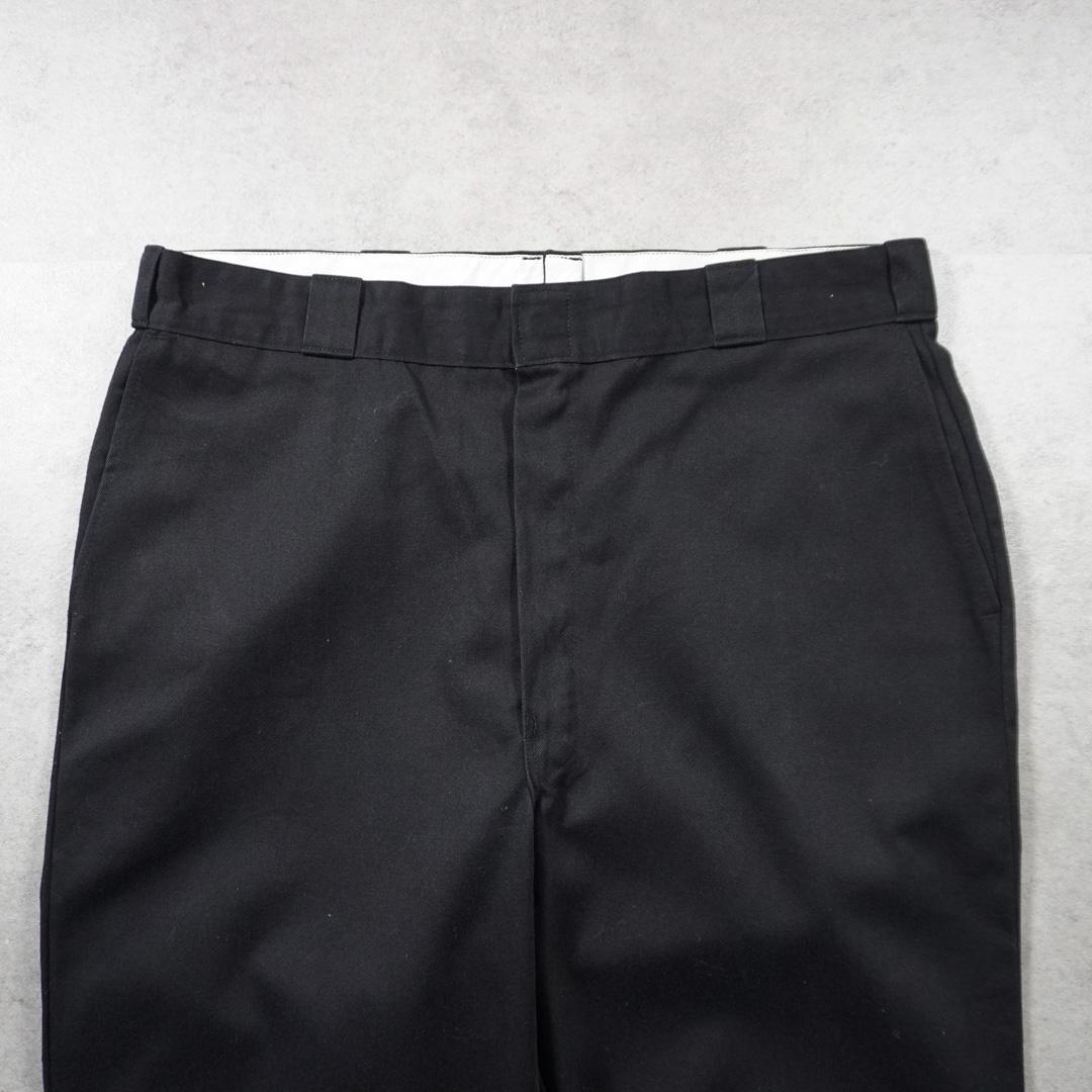 90sUSA製 Dickies 874 ワークパンツ タロンジップ ブラック古着