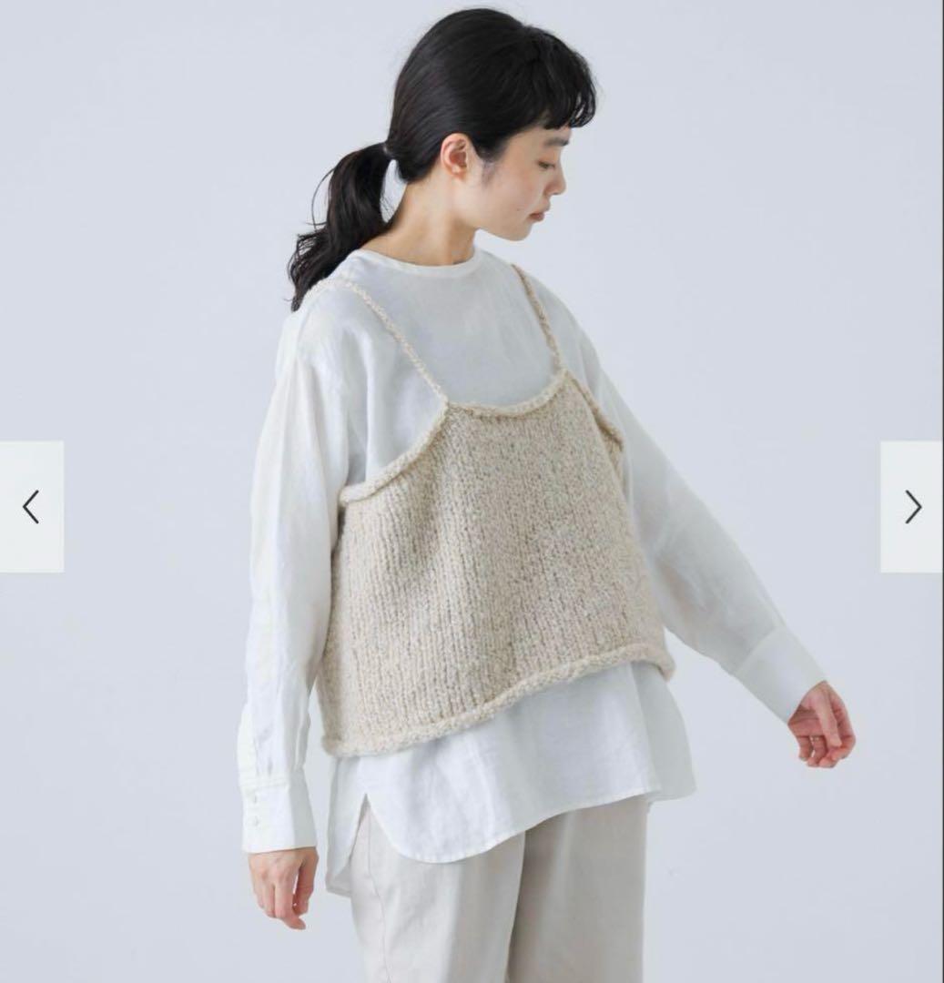 新品タグ付き　かぐれ　アルパカウールブークレニットキャミソール　アーバンリサーチ