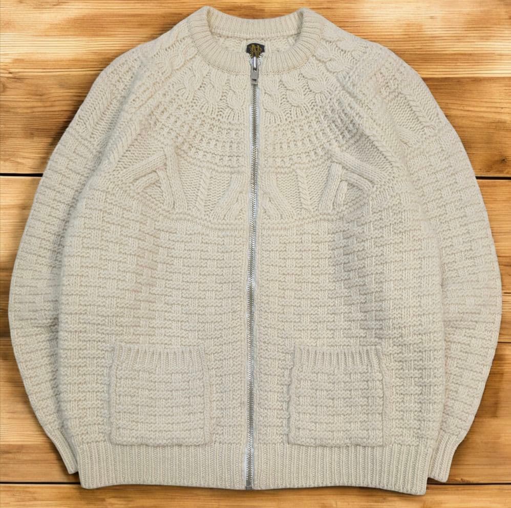 BATONER SHIPS別注 アランニット カウチンセーター カーディガン L