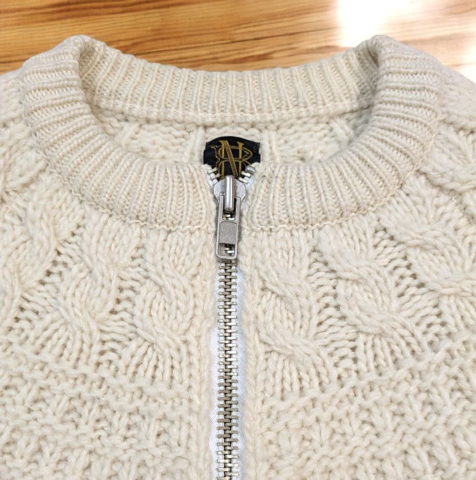 BATONER SHIPS別注 アランニット カウチンセーター カーディガン L