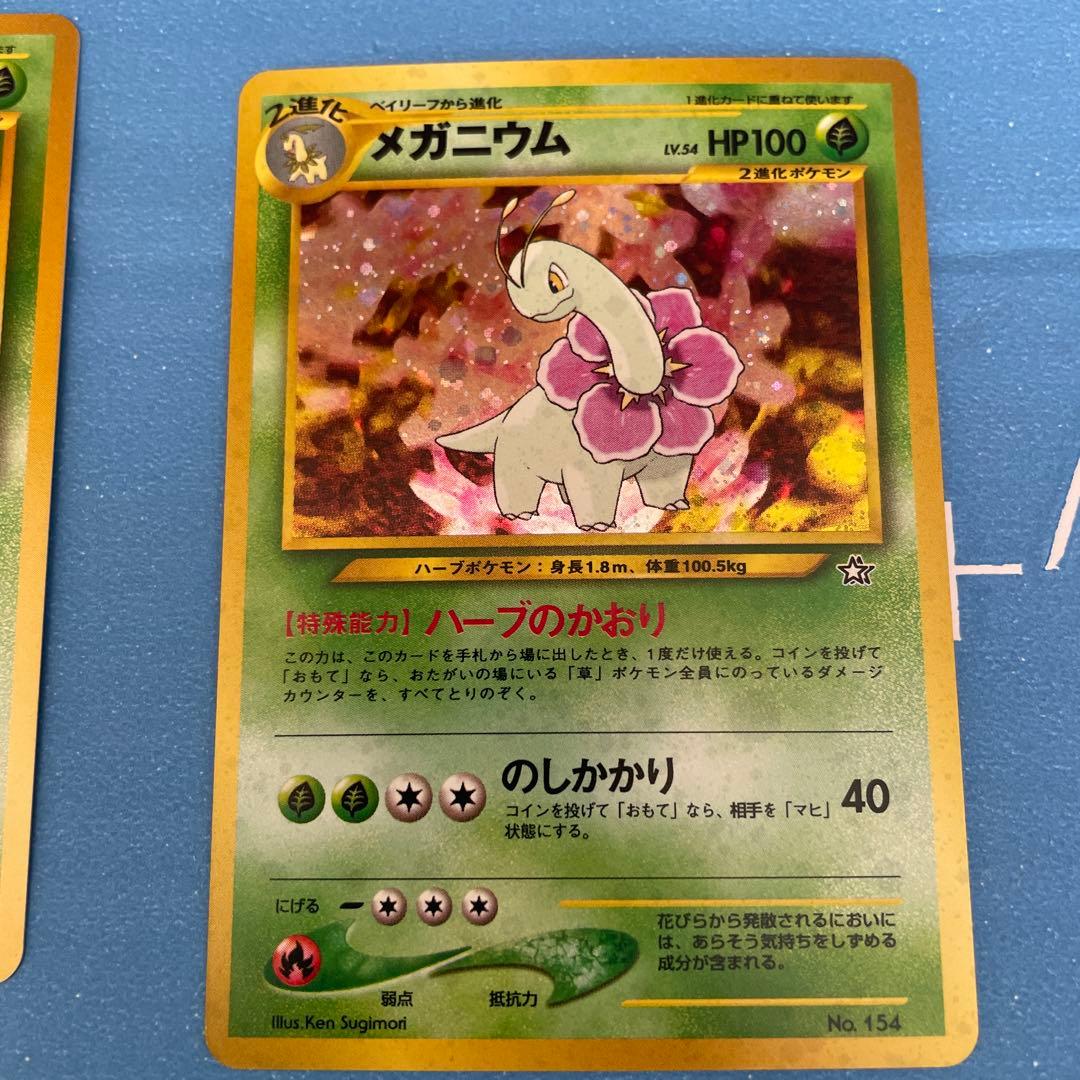 ポケモンカード　メガニウム 旧裏面 neo プレミアムファイル１マークなし
