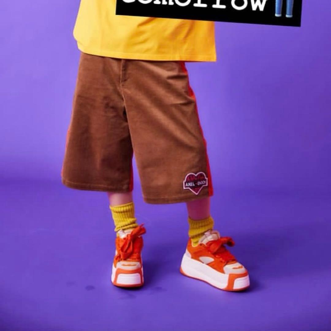 RE. 仲里依紗　コーデュロイ　ハーフパンツ　ブラウン　バイカラー　使用数回