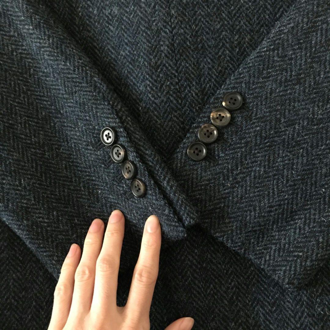 SUITSELECT HARRISTWEED テーラードジャケット ネイビー M